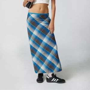 Urban Outfitters Plaid Skirt - Blue and Cream size large EUC. Worn once!
